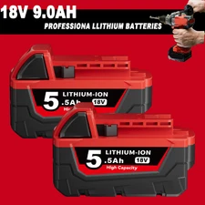 2X For-Milwaukee M-18 Lithium XC 5.5 Ah Extended Capacity Battery 48-11-1860 NEW