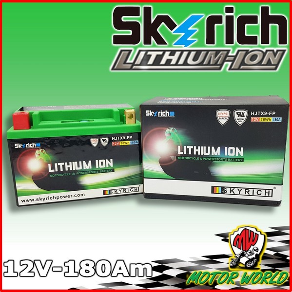 Batterie Lithium Skyrich YTX9-BS Leicht Kawasaki KLX 650 R 1993 1994 1995 1996-image
