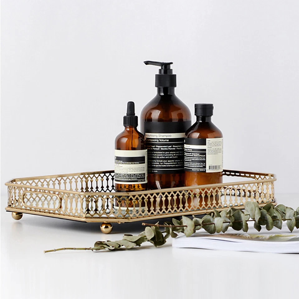 Mirrored Tray Decorative Mirror for Perfume Organizer Jewelry Dresser Organizer - Image 4 of 4