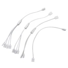 5pc LED Connector Cable 1 to 1 2 3 4 Extension 4 Pin Spliter for RGB Strip Light
