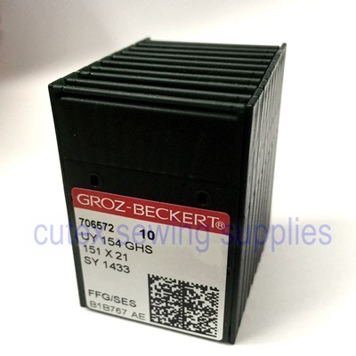 100 Groz-Beckert UY154GHS, 151X21 Needles For Union Special 39500 Class Overlock