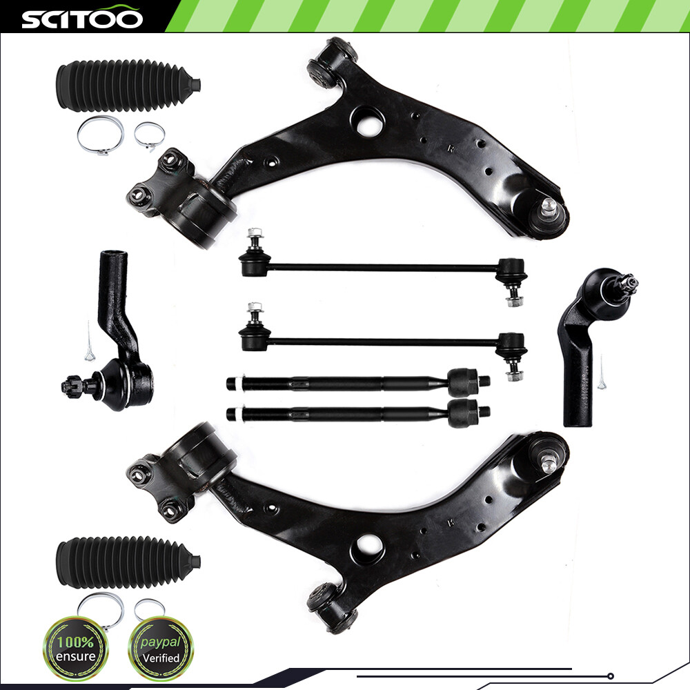 For 2004-2009 Mazda 3 Front Lower Control Arm Suspension Tie Rod End Replacement