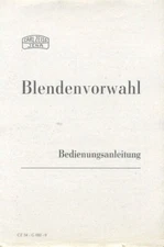 Carl Zeiss Jena Preset Lens Instruction Manual: English, German, French, Russian