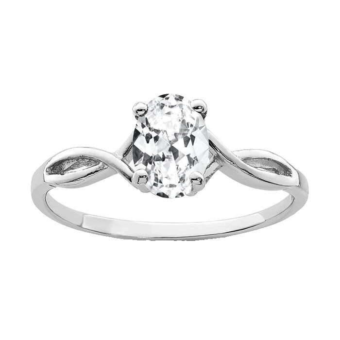 Anillos de moda enchapados en oro blanco Eternity