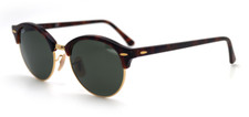 Ray-Ban Clubround Green Lens Tortoise/Gold Frame Unisex Sunglasses RB4246 990 51