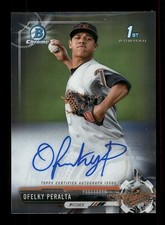 2017 BOWMAN CHROME OFELKY PERALTA 1ST BOWMAN AUTO BALTIMORE ORIOLES