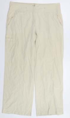 Cambio Damenhose beige Baumwolle Größe 34 in L30 in normalem Knopf