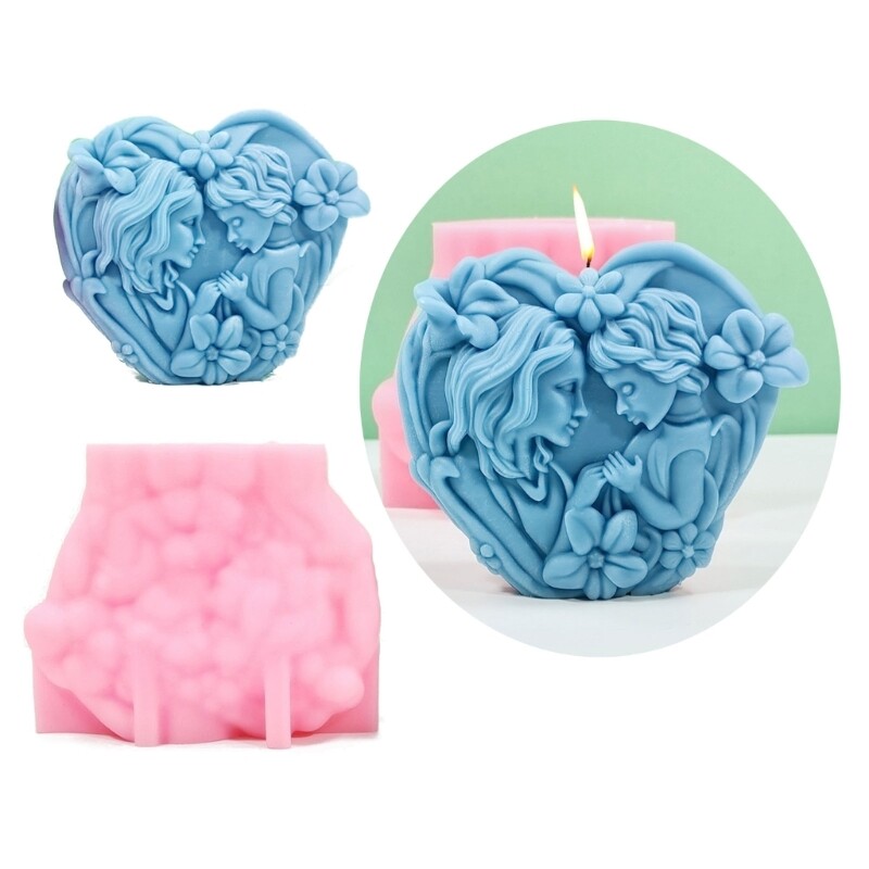 3D Heart Silicone Cake Fondant Mold for Baking Decorations  