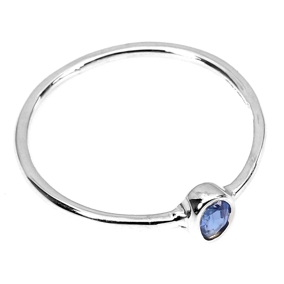 925 Sterling Silver Ring Oval Kyanite 4x3mm Gemstone Jewelry 8.5 - Изображение 3 из 4