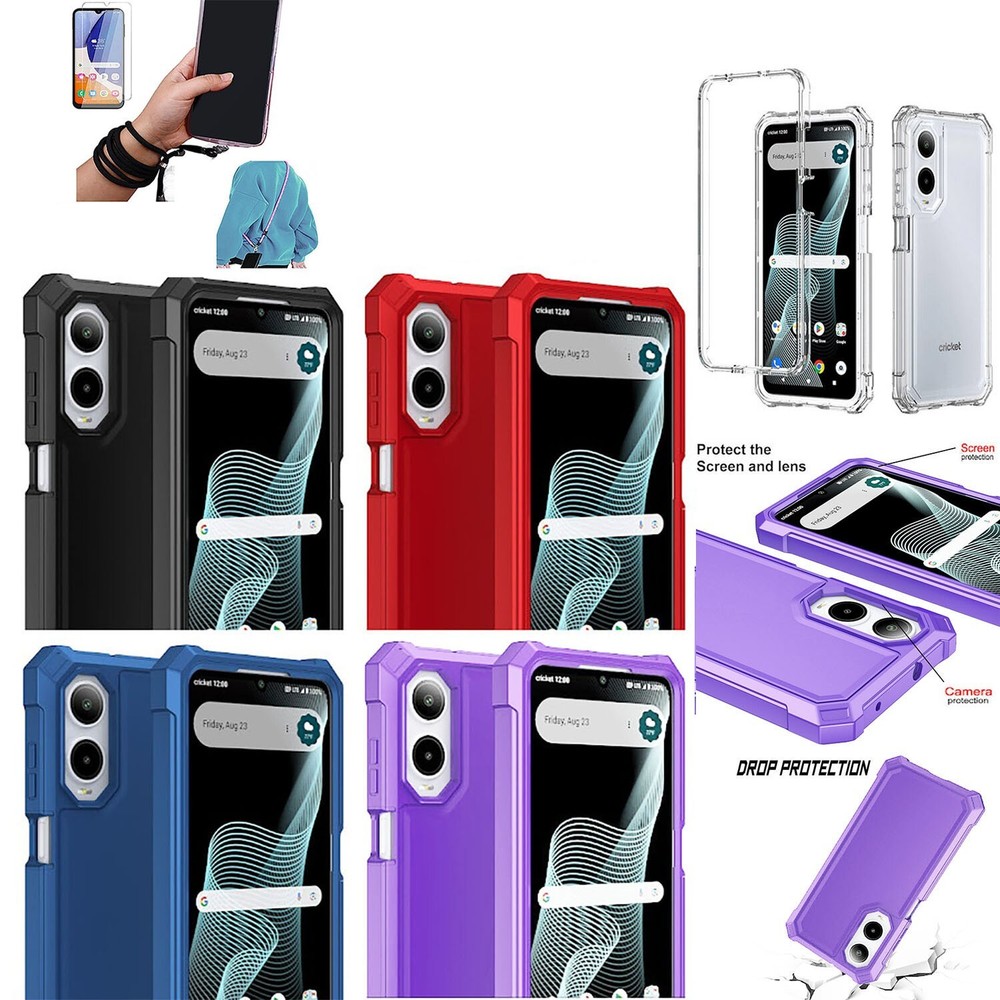 AT&T Verge Cricket Icon 6 Shockproof Full-Body Protective Phone Case  