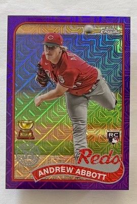  Andrew Abbott #T89C-8 - 2024 Topps Series 1 Silver Pack Purple Rookie SP /75