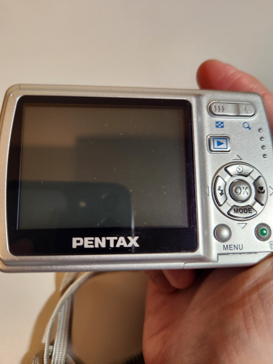 Pentax Optio M20 7.0MP 3x Zoom Digital Camera Digicam Silver Test