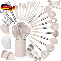 KüChenhelfer Set 34-Tlg. Silikon Kochutensilien HitzebestäNdig Ergonomisch