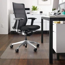 Office Chair Floor Mat for Hardwood - Clear, Easy Glide and Protection 51"x63"
