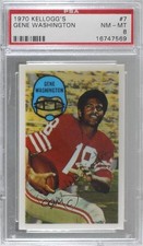 1970 Kellogg's 3-D Super Stars Gene Washington Gene A Washington #7 PSA 8 3g8