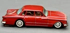 VINTAGE BANDAI RED 1960 PLYMOUTH VALIANT 4 DOOR CAR TIN FRICTION TOY JAPAN