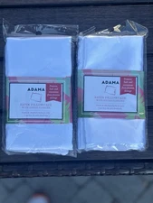 Pillowcase 2 Pack Silk Satin Comfortable Best for Hair Skin Pillow White