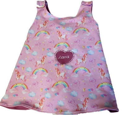 Wendekleid Schürzenkleid Einhorn  Kleid Kinderkleid  bestickt personalisiert - Bild 1 von 3