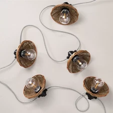 10ct LED Wired Indoor/Outdoor Shade String Lights with Magnolia