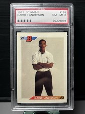 1992 Bowman Garret Anderson Rookie Card #298 PSA 8 NM-MT Angels HOF Stats RC. rookie card picture