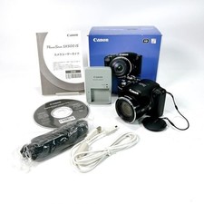 Canon PowerShot SX500 IS Black 16.0MP Compact Digital Camera 30x Zoom w/Box