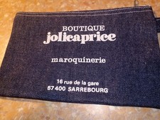 Pochette vintage toile denim Jolicaprice Sarrebourg – trousse  23 x 14 cm