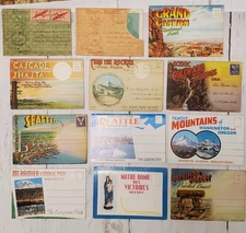 Vtg Washington Seattle Hawaii Tiki Parks Beach Foldout Postcard Book Lot Of 12