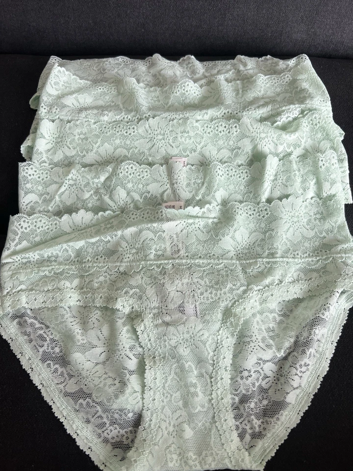 5 Felina 女式弹力蕾丝高腰男腿内裤花蜜大号全新带标签 XS — 第 2/4 张图片