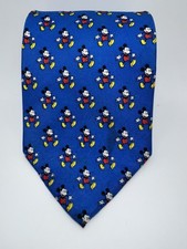 Vintage Disney Mickey Mouse Silk Tie Blue Balancine The Tie Works USA Made 55  