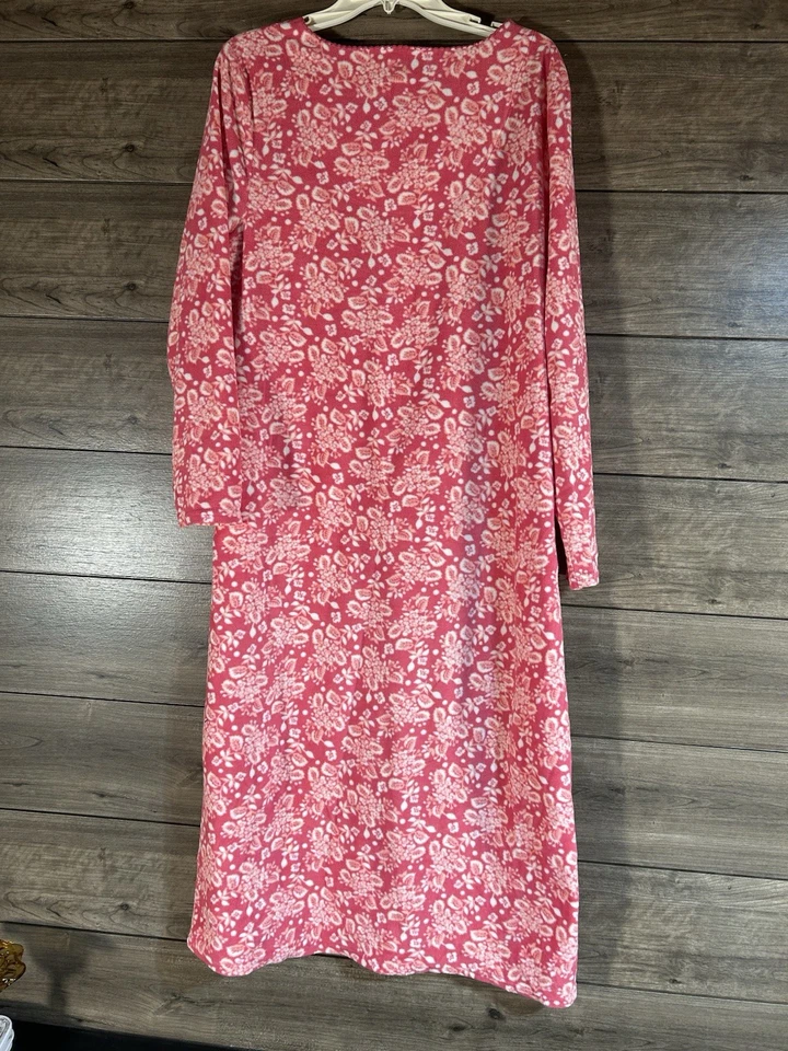 Camisola longa de lã marca rosa tamanho grande malva floral acabamento de corpete de renda - Imagem 3 de 3