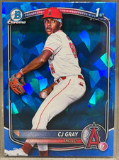 2025 1st Bowman Draft Chrome Sapphire Blue CJ Gray BDC-197 Angels