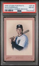 2005 Studio Portraits Alex Rodriguez Leather&Lumber Red B/W  #SP-85 PSA 8 33/40