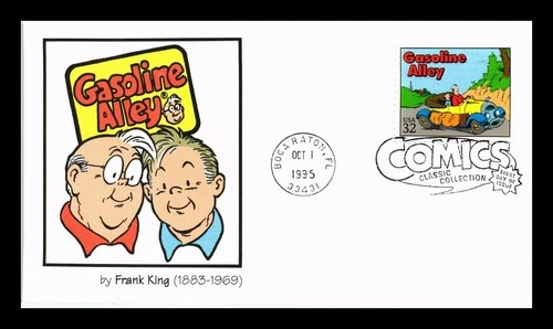 US COVER GASOLINE ALLEY BY FRANK KING CLASSIC COMICS FIRST DAY ISSUE FLEETWOOD