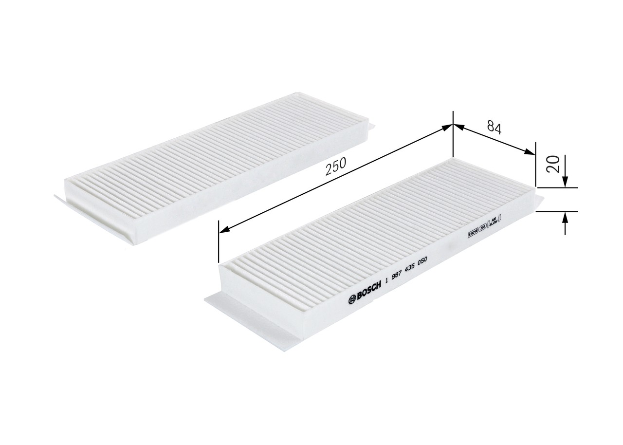 2x ✅Fits BOSCH 1 987 435 050 PASS COMPARTMENT FILTER  ⭐UK Seller⭐