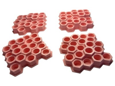 Pack of 4 Pink Marble Displays  - For 5/8'' Marbles - Lot #9017