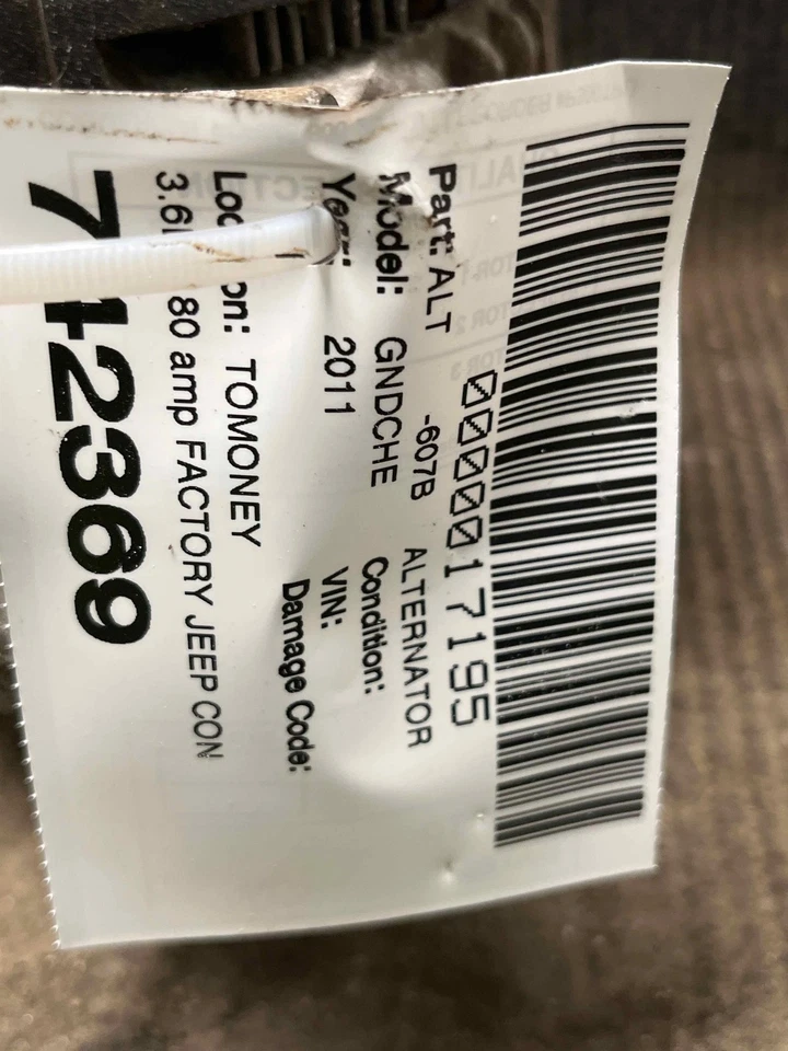 Fits 2011-2020 Jeep Grand Cherokee, 3.6L Alternator, OEM:4801778AI Foto 4 de 4