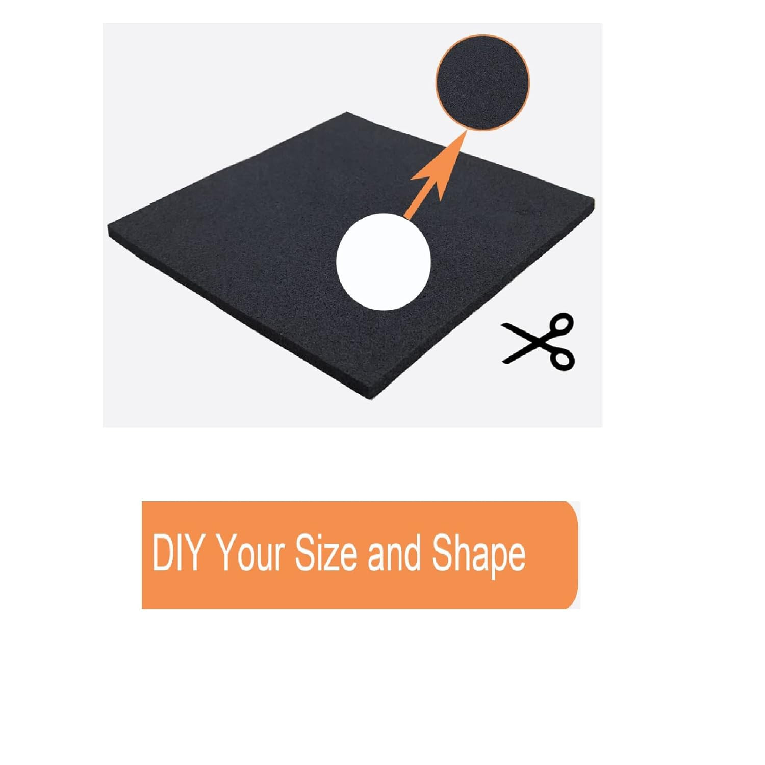 Rubber Adhesive Pads, 4 Pcs Closed Cell Foam Sheet Neoprene High Density Foam an