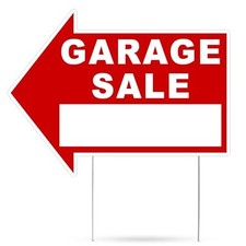 Large Huge Garage Sale Yard Sale Arrows Yard Sign Double Sided With Stake Lar...