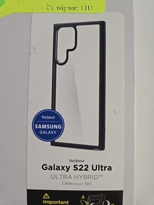 Spigen Galaxy S22 Ultra Phone Case - Clear / Dark Blue 