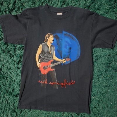 Vintage Rick Springfield Tour Tee Black  The Day After Yesterday  Rock T-Shirt