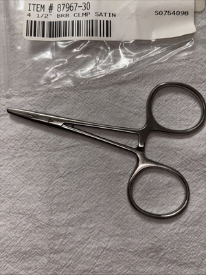 DR SLICK ECO Barb Clamp - 4 1/  Satin Straight Forcep New