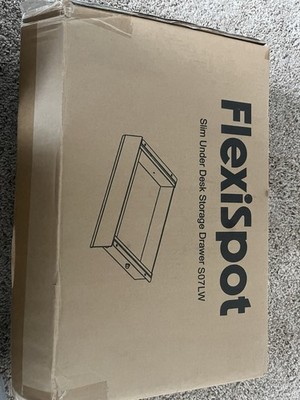 FlexiSpot S07LW Under Desk Drawer Storage Organizer White New Open Box