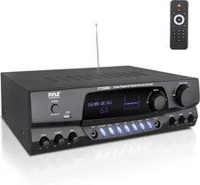 Pyle PT250BA Home Theater Wireless BT Streaming Receiver Amplifier FM/USB 200 Wt