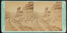 Savage Stereoview AMPIT ROCK Mouth of Echo Canyon kolej bez człowieka na torach