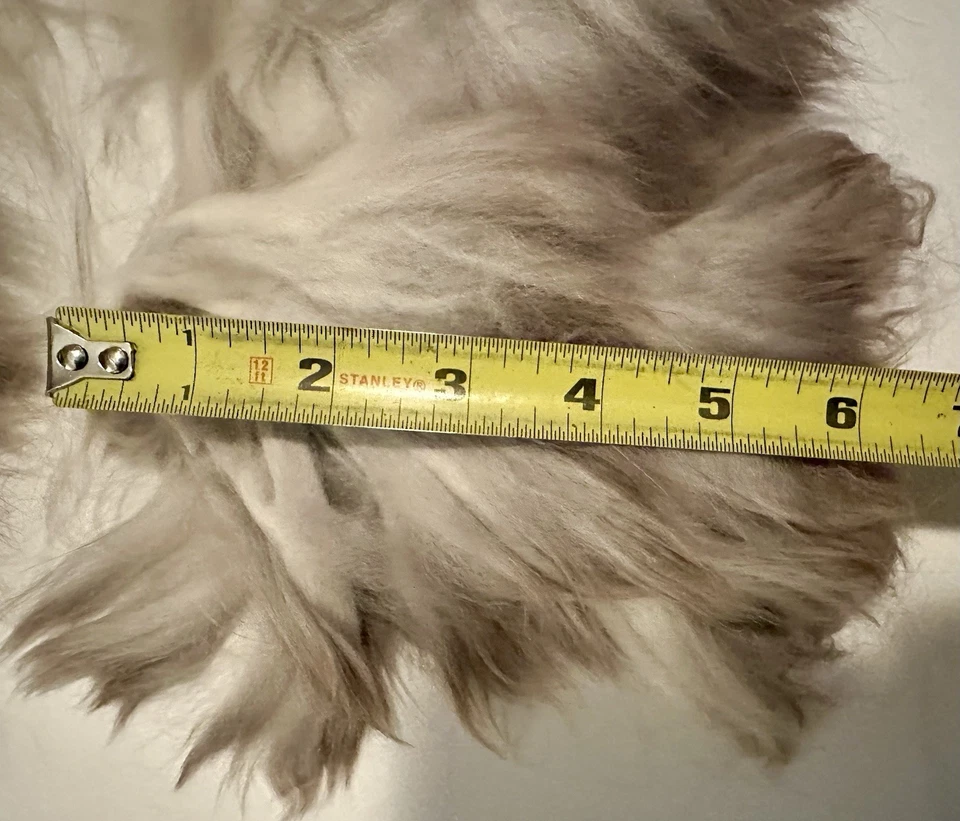 4.oz Premium PLUCKED Angora Wool Sable Natural Gray Spinning Fiber (D22) - Image 4 of 4