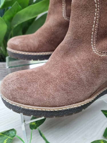 Wrangler Stiefel braun Leder Wildleder Fleece gefüttert Keilabsatz - Gr. 39 - UK 5,5 - Bild 6 von 17