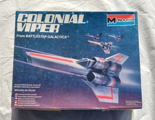 Monogram 1978 Battlestar Galactica Colonial Viper Ship Model Kit Open Box Unused