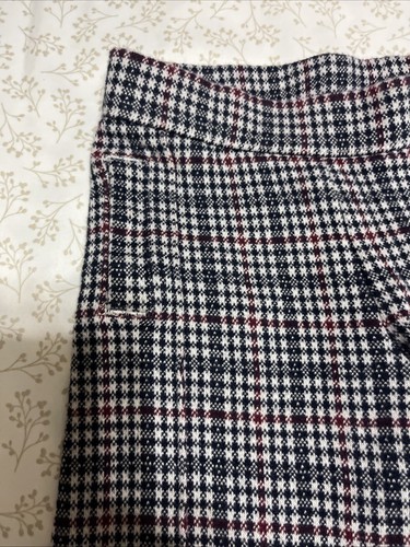 Girls Janie And Jack Plaid Pull On Navy Blue Purple White Pants Size 6 - Picture 2 of 5