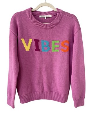 English Factory Sweater Size XS Vibes Crewneck Long Sleeve Pullover Cozy Knit