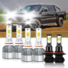 LED Headlight Hi/Lo Beam Fog Light Bulb For Chevy Silverado 1500 HD Classic 2007